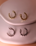 Gold/Silver Prism Hoops Earrings