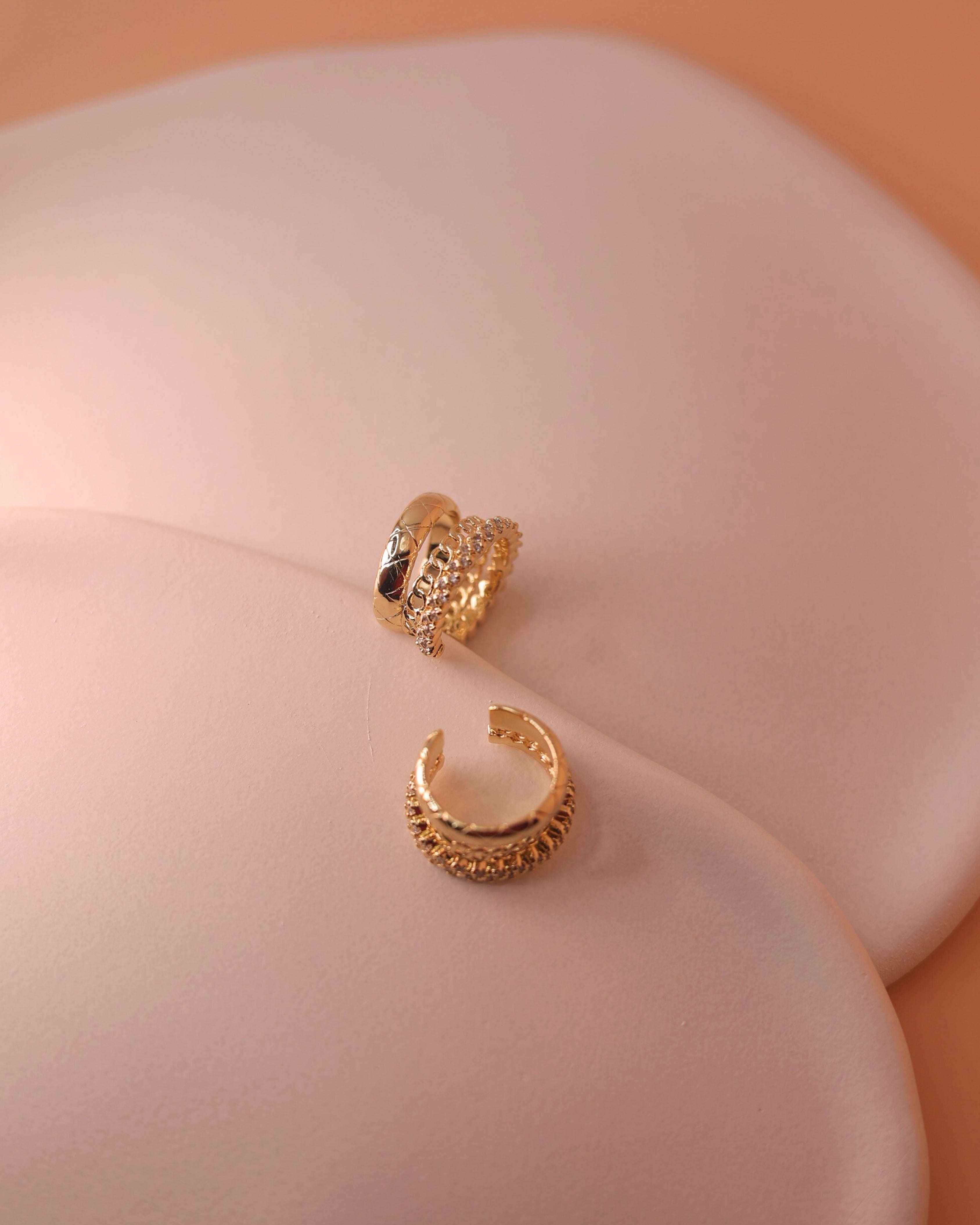 Golden Triple Halo Cuff