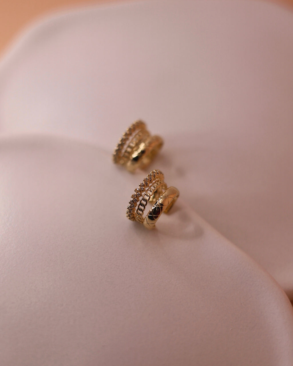 Golden Triple Halo Cuff