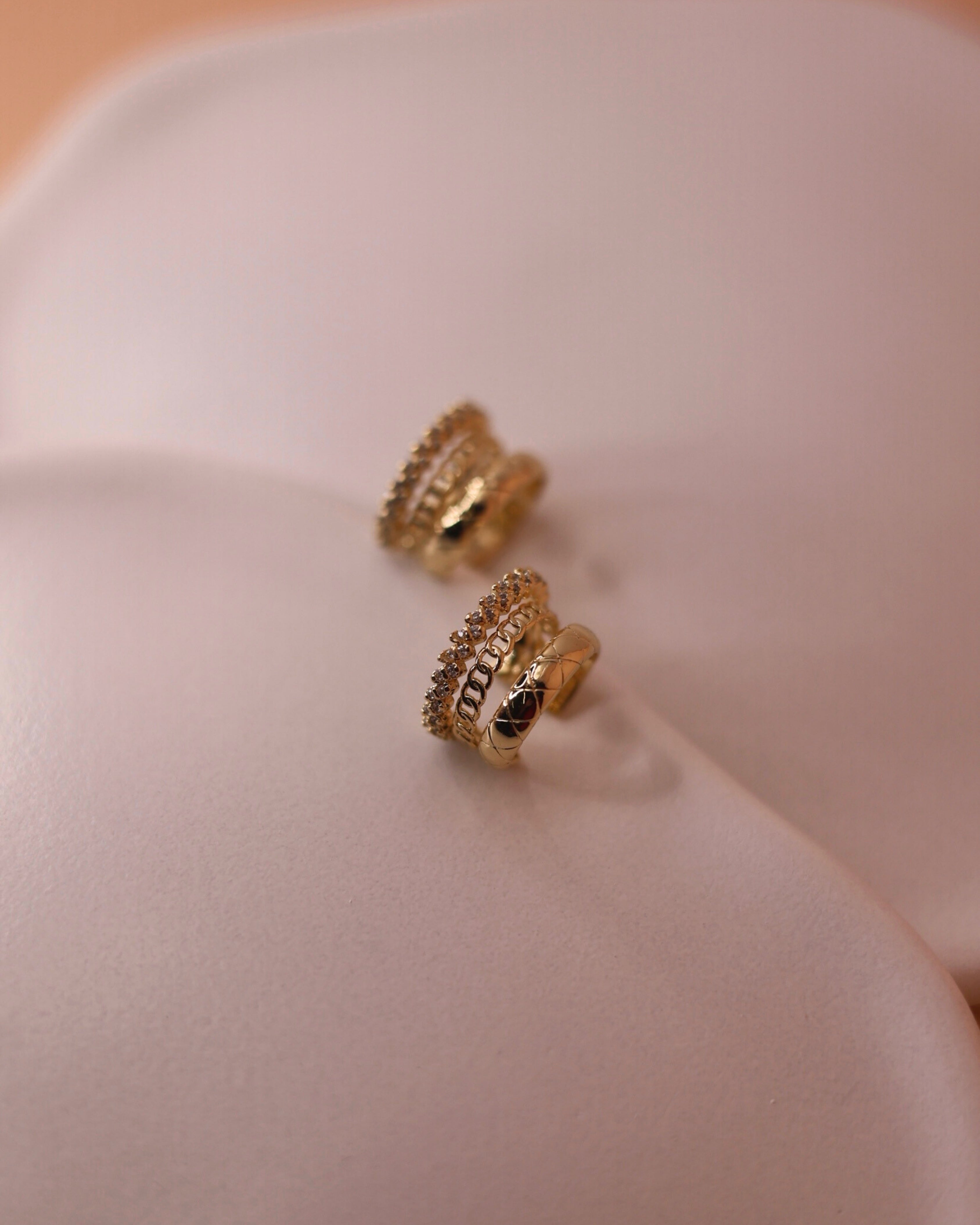 Golden Triple Halo Cuff