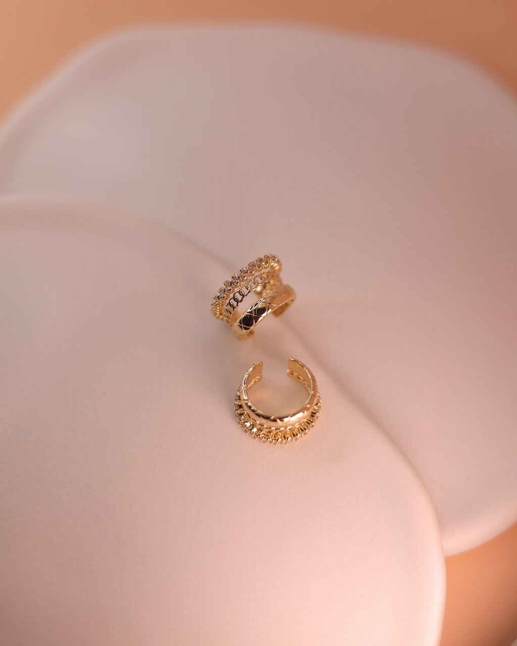Golden Triple Halo Cuff